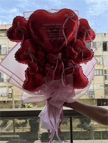 זר בלוני לבבות ענקיייייי